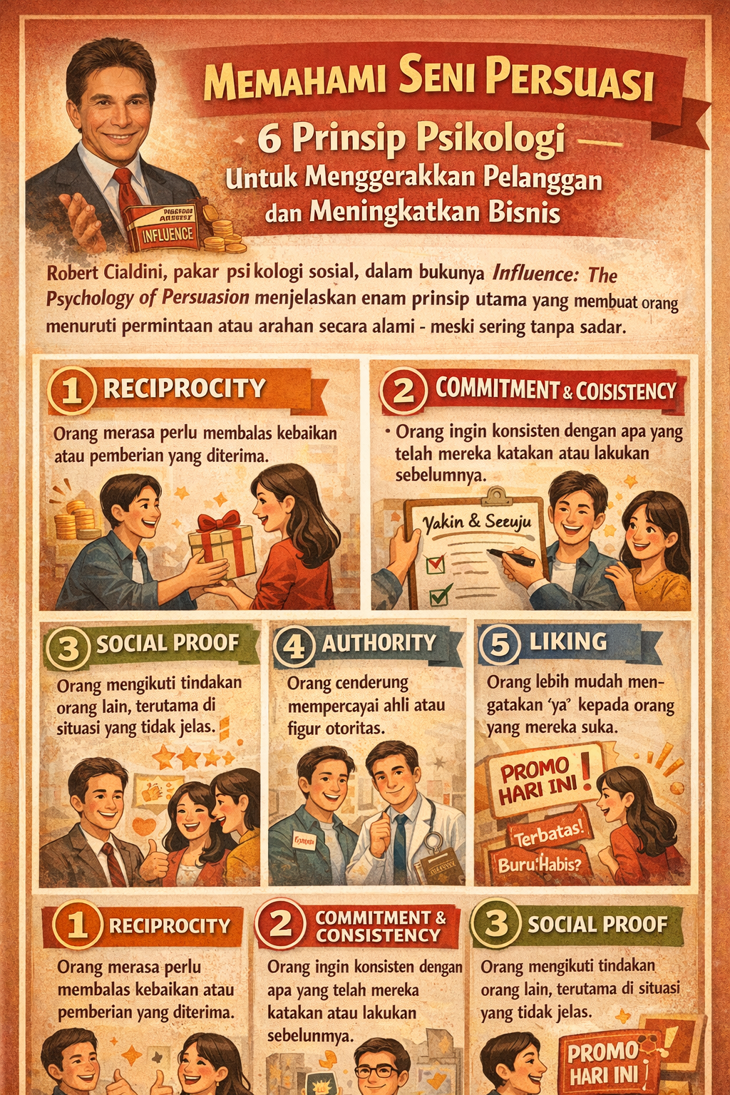MEMAHAMI SENI PERSUASI: 6 PRINSIP PSIKOLOGI UNTUK MENGGERAKKAN PELANGGAN DAN MENINGKATKAN BISNIS